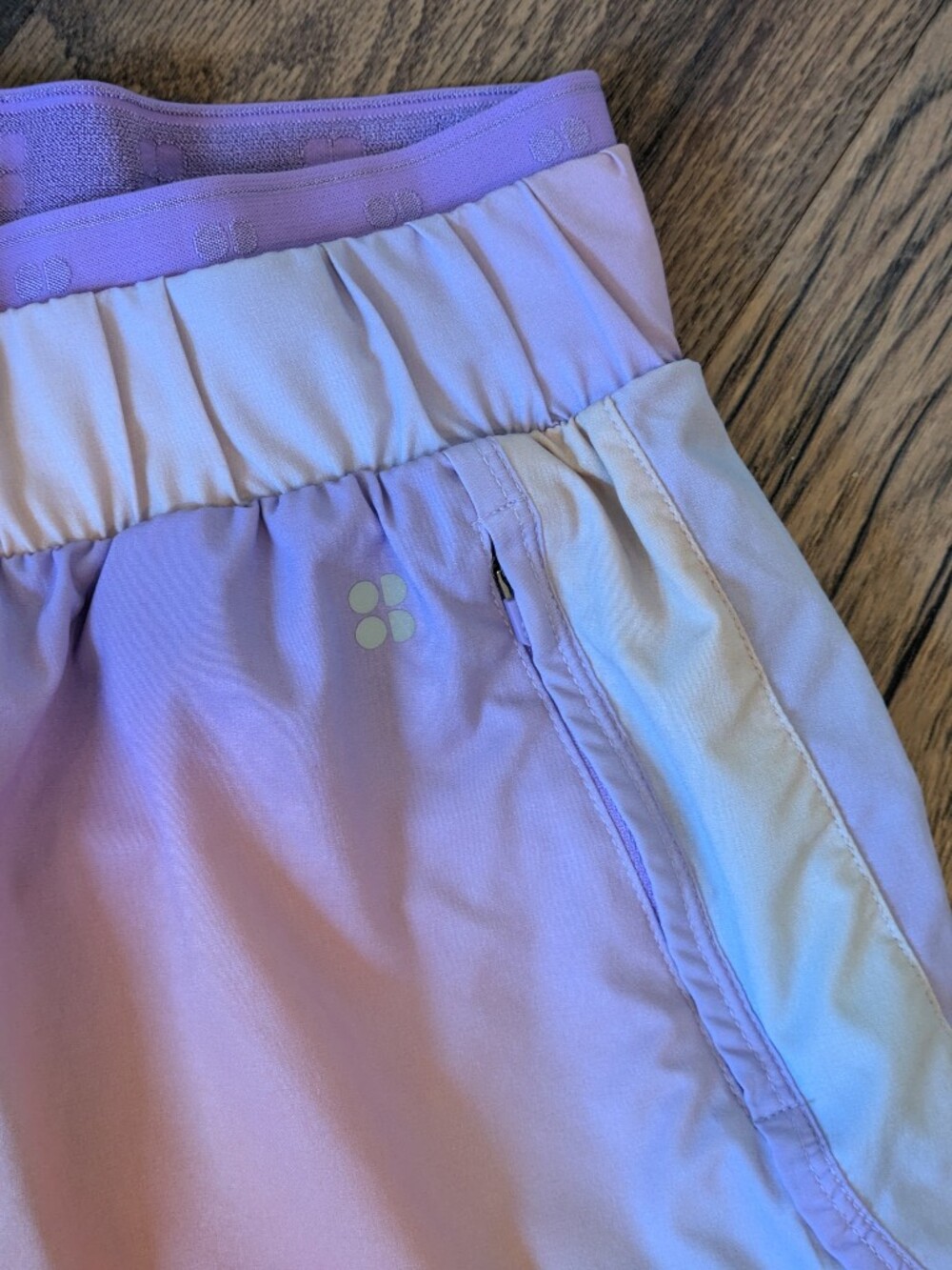 Sweaty Betty On Your Marks 2-in-1 Running Shorts Ombre Pastel Sunset Large - Picture 4 of 8
